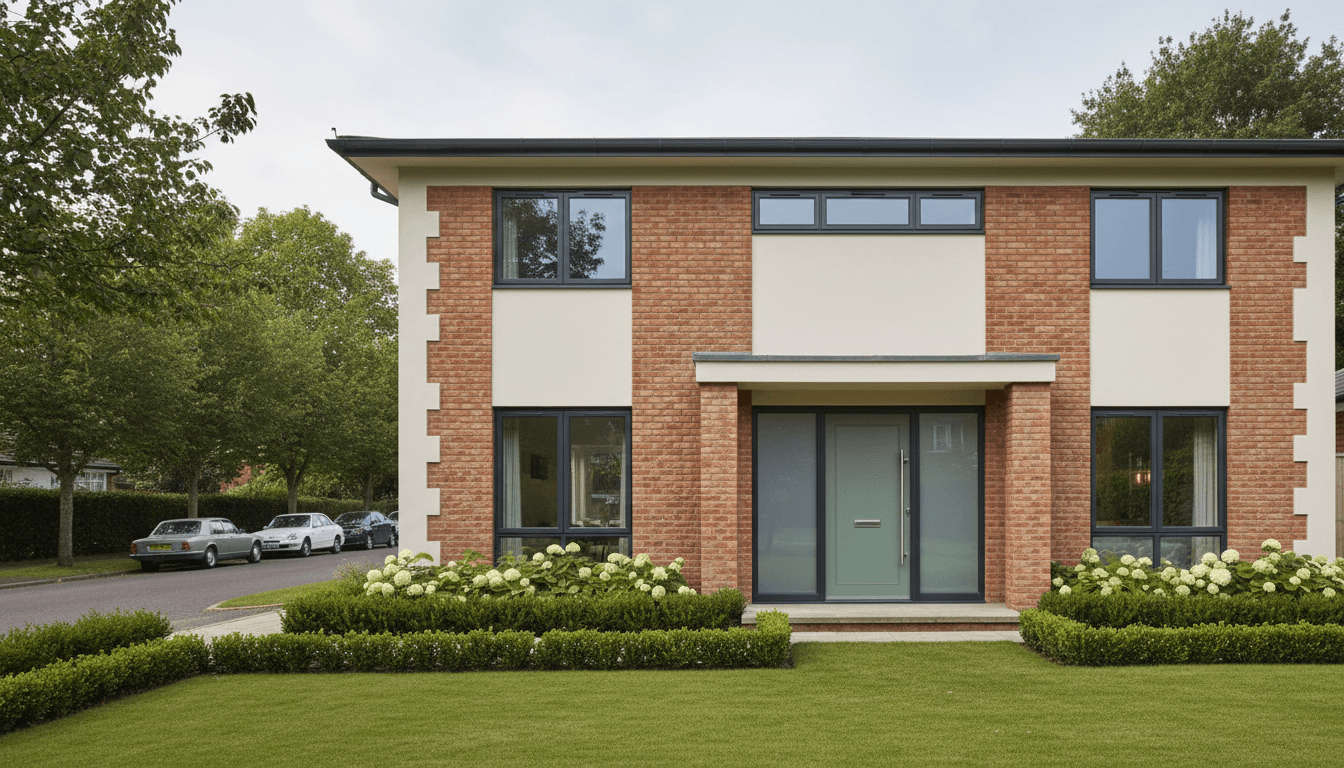 High-end residential exterior in Surrey with well-maintained garden and clean facade